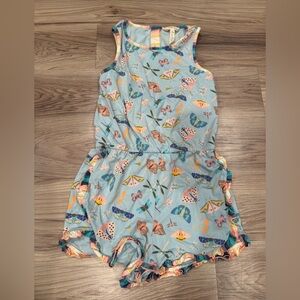 A Bit Buggy Matilda Jane Colorful Bug Print Romper Ruffle Trim size 12